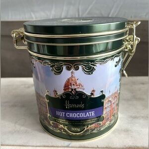 Harrods Green Hot Chocolate Empty Tin